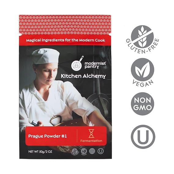 Pure Prague Powder #1 [aka Insta Cure #1, DQ Pink Curing Salt, Sel Rose] Non-GMO Gluten-Free OU Kosher Certified - 50g/2oz