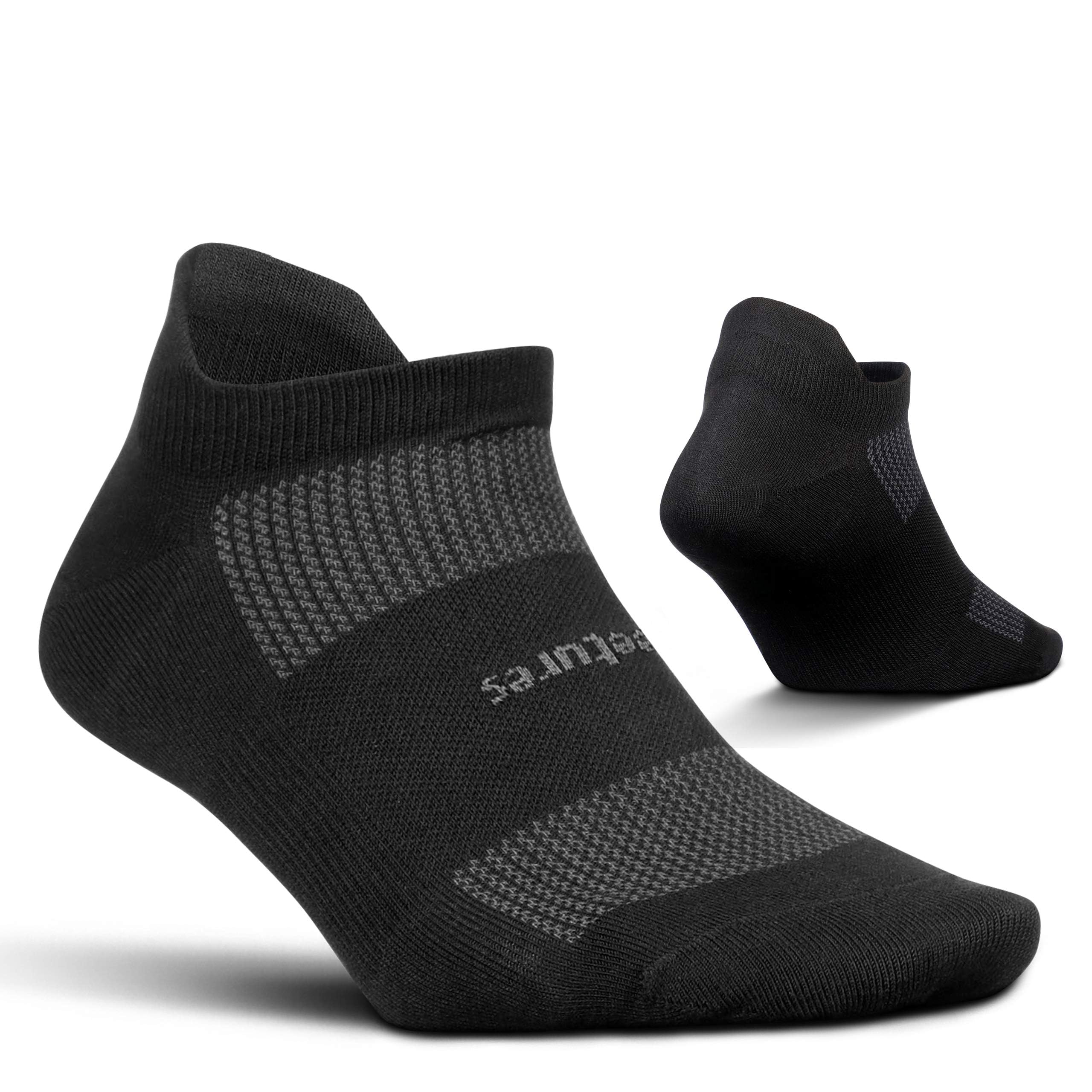 Feetures! High Performance Cushion No-Show Ankle Elastic Athletic Running Socks