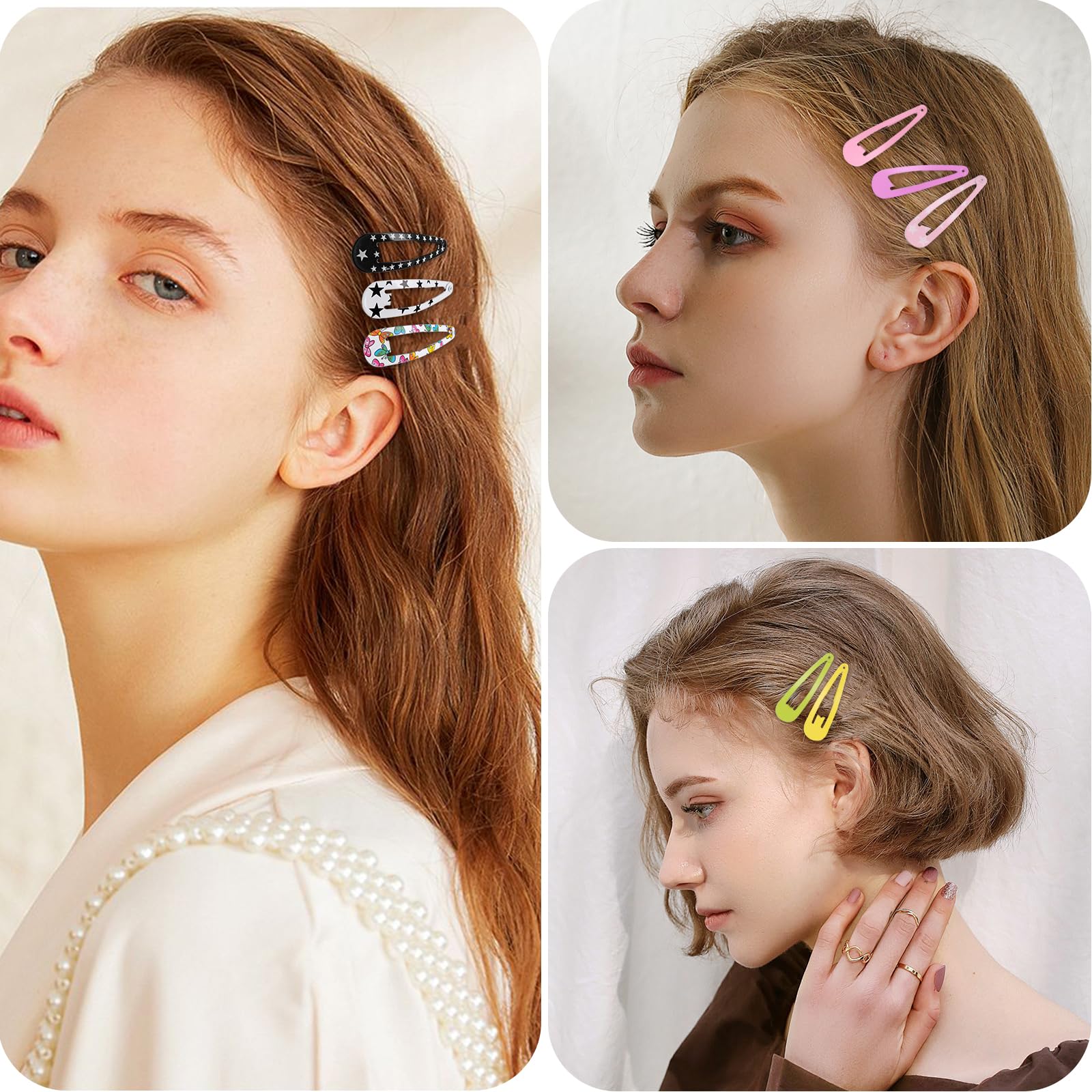 WD&CD 100 Pcs 2 Inch Hair Clips for Girls Metal Snap Hair Clips Cute Hair Barrettes Candy Color Hair Accessories for Baby Girls Toddlers Kids 25 Colors - Image 4
