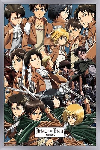 Miniatura 75 de Trends International Attack on Titan - Póster de pared, 22.375 x 34 pulgadas, póster y paquete de montaje