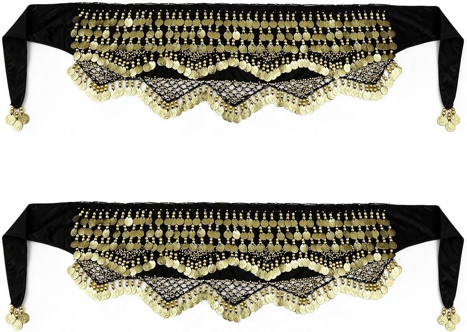 2 Pcs Belly Dance Skirt Hip Scarf Pirate Costume for Women
