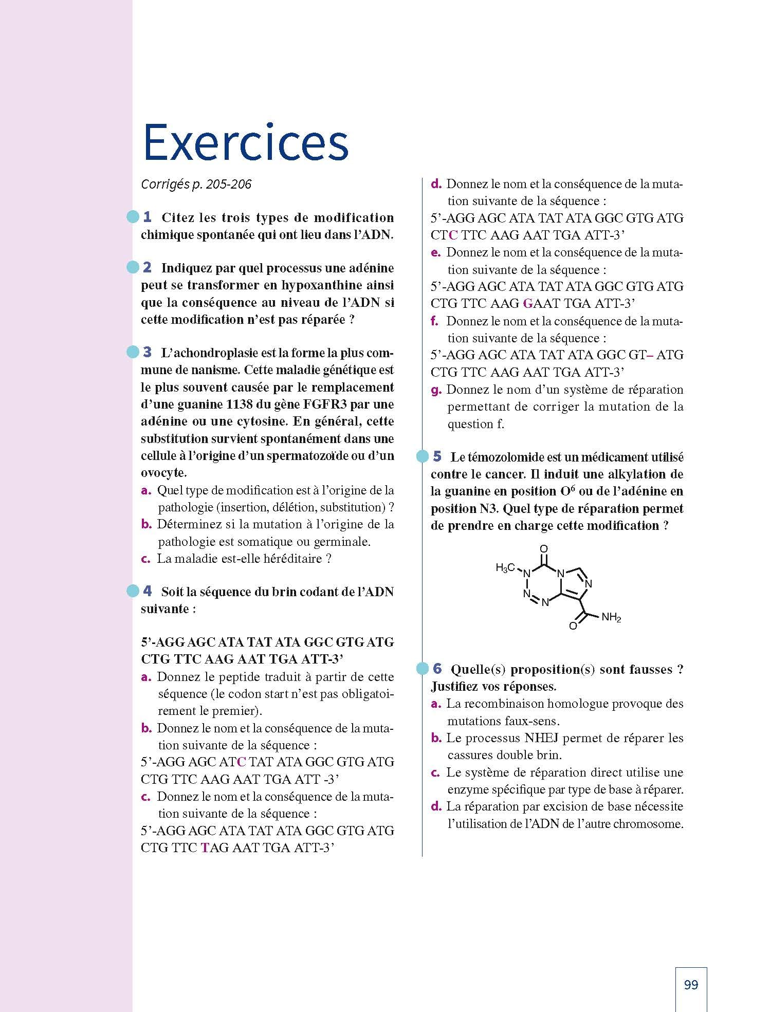 Biologie moléculaire: Les fondamentaux, Cours avec exemples concrets, 80 QCM et exercices corrigés