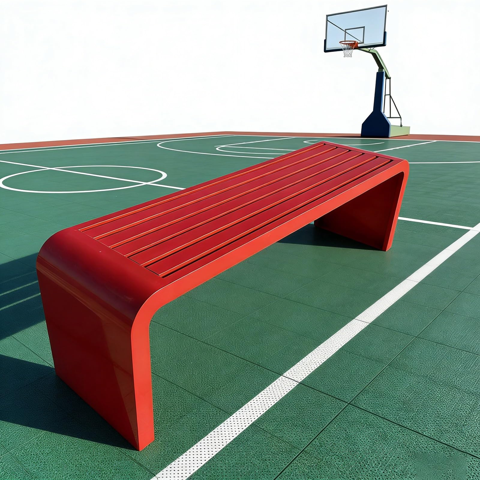 Genérico Banco de Parque Exterior de Acero Inoxidable Resistente a la Intemperie y de Alta Resistencia - Elegante Asiento de jardín Negro para Patio y Piscina, 100 cm (39,3 Pulgadas), Banco de Porche