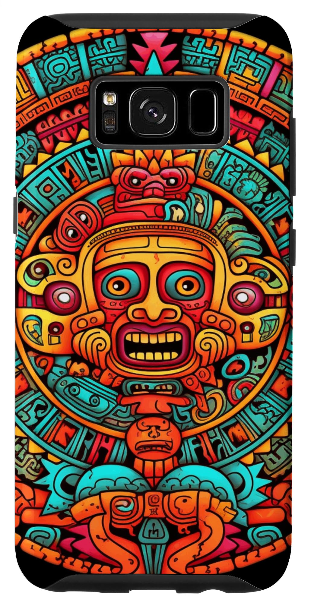 Amazon.com: Galaxy S8 Aztec Calendar Inka Maya Sun Stone Colorful Men Women  Kids Case : Cell Phones & Accessories
