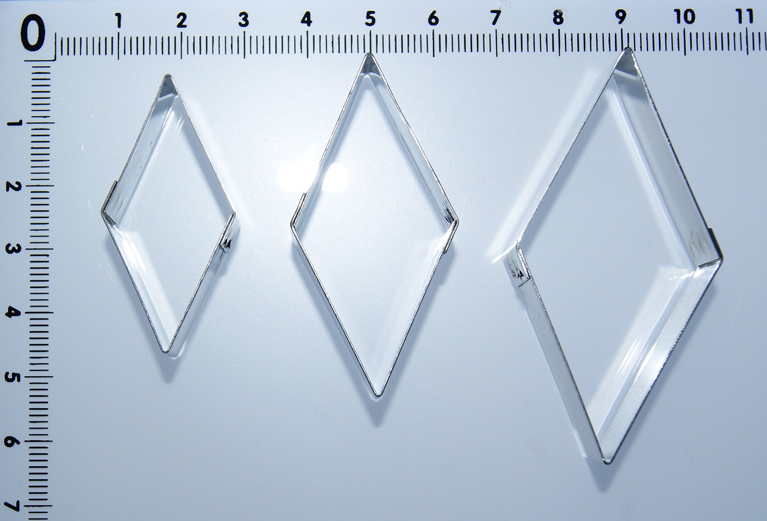 Valley Cutter Company Diamond Cutter Set (40/50/60mm) - Stainless Steel Sugarcraft Cutter Sugarcraft, Cake Decorating, FIMO, Polymer and Precious Metal Clay - Image 2