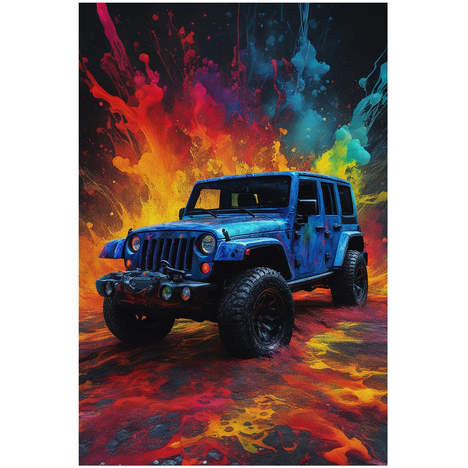 Amazon.com: Directo Jeep Canvas Wall Art Car Bedroom Decor