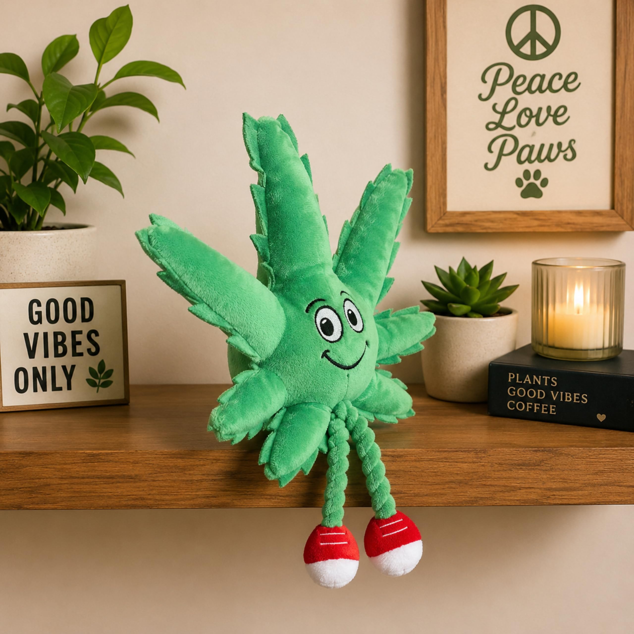 Pet Supplies : MJ the Weed Leaf | 420 Dog Toy and Collectible