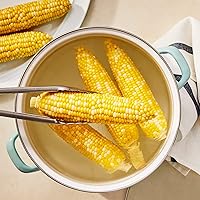 Vista 6 de Martha Stewart Thayer Olla de Caldo de 12 Cuartos de Galón Esmaltada sobre Acero Resistente a Rayones con Tapa – Azul Martha – Olla Duradera de Gran