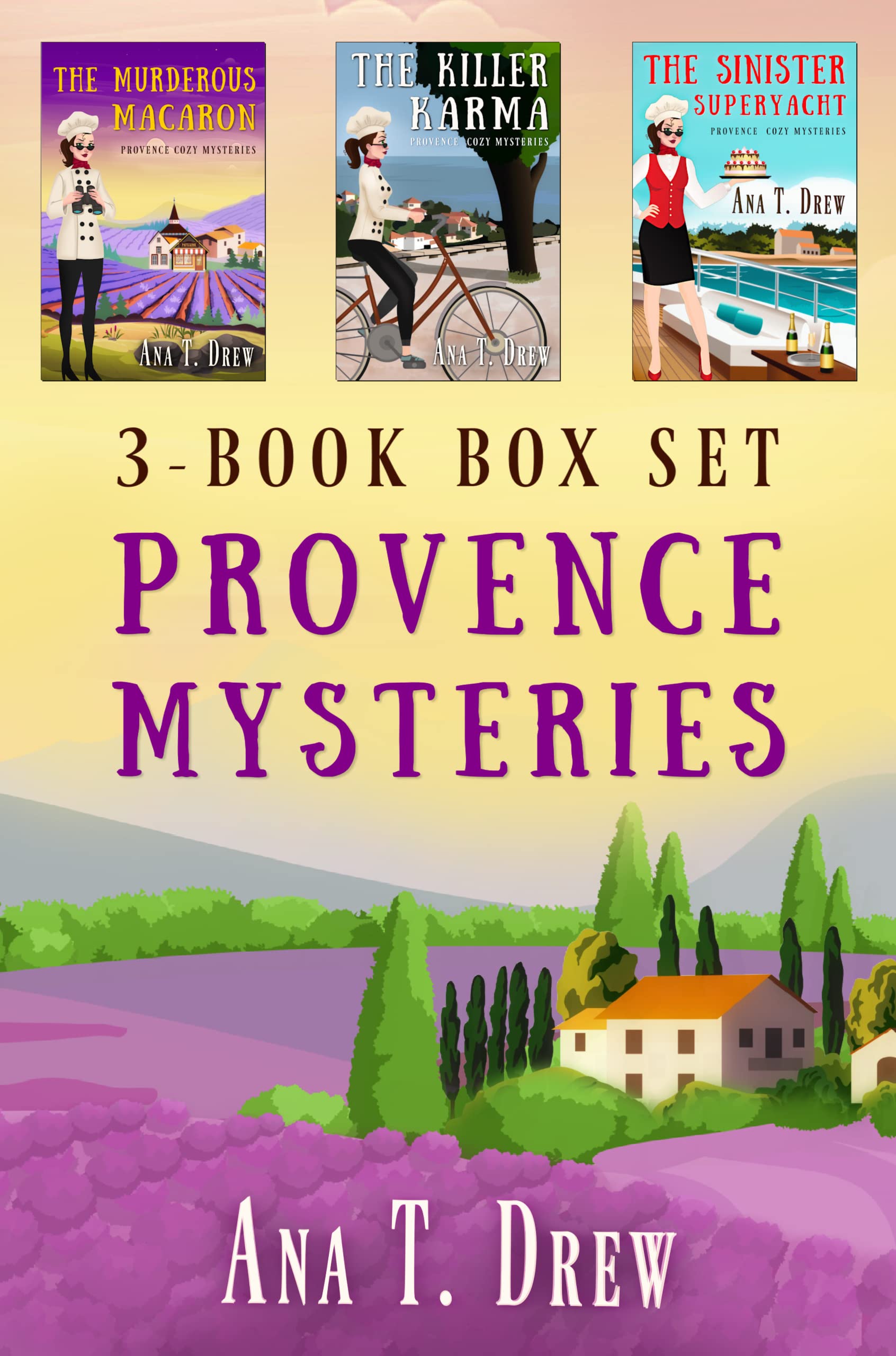 Provence Mysteries Box Set — 3 twisty and humorous detective novels (Julie Cavallo Cozy Mystery Series Sets Book 1)
