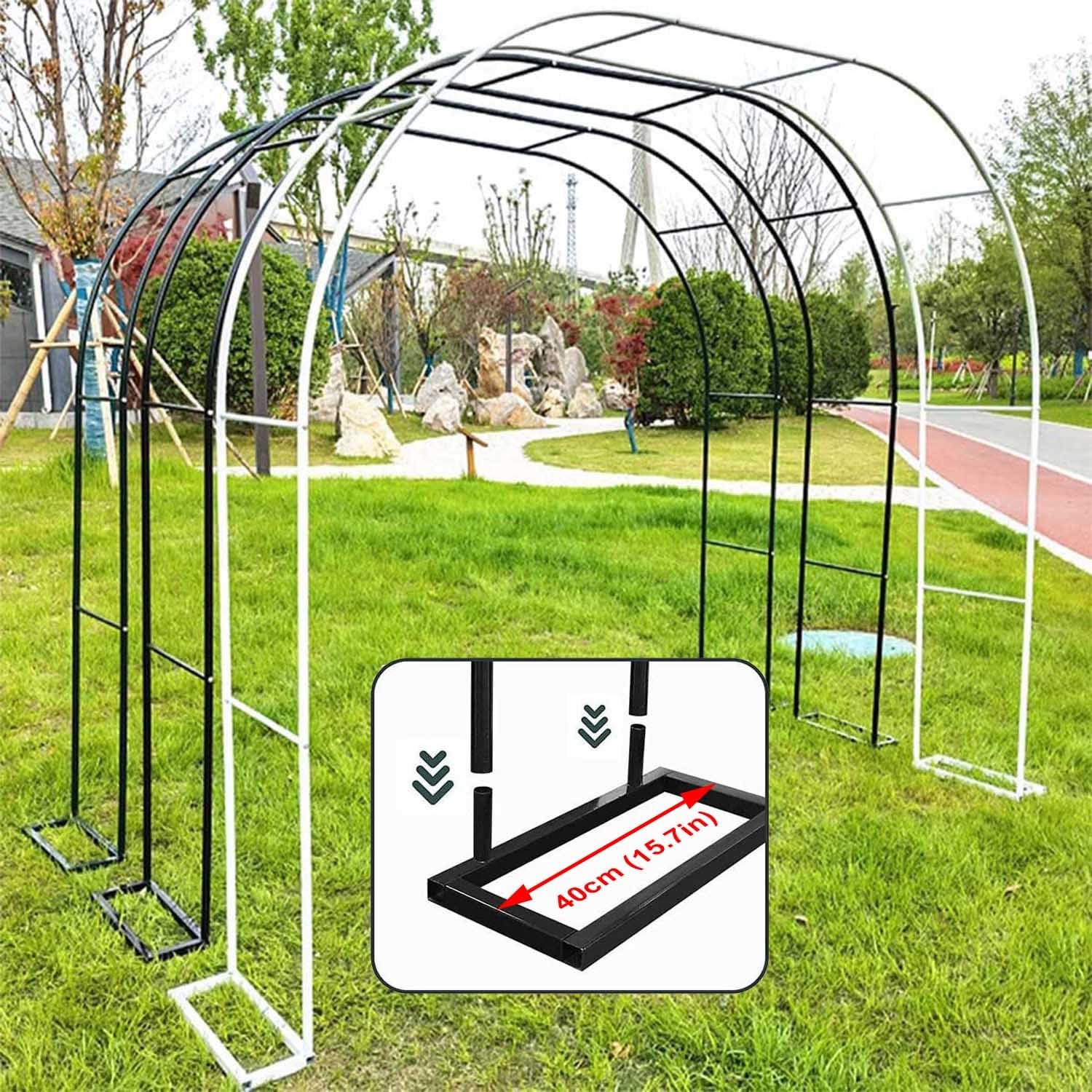 Générique Pergola Jardin Fer forgé Tonnelle Arche de Jardin Exterieur, pour Plantes Grimpantes, Décoration Arche de Mariage, 80cm 140cm 180cm 200cm 240cm 280cm 300cm 350cm(Brun,W180 X H220cm)