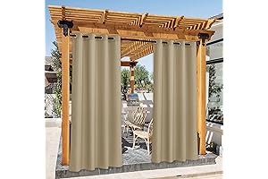 NICETOWN 2 Panels Outdoor Curtains: Waterproof and Stylish