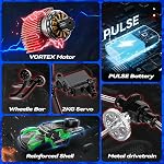 JOI MEW 1/12 All Terrain Fast RC Cars for Adults, 45 KPH Electric Off-Road RC Truck, Waterproof Remote Control Monster Truck, 2.4GHz High Speed Car W/LED Lights, Extra Tire, Gifts for Boys&Kids