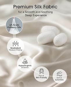 MUSICOZY Mulberry Silk Bluetooth Sleep Mask with HD Stereo Sound, Wireless Sleep Headband Headphones for Side Sleepers, Adjustable Size, Total Light Blocking, Perfect for Travel Relaxation Sleep
