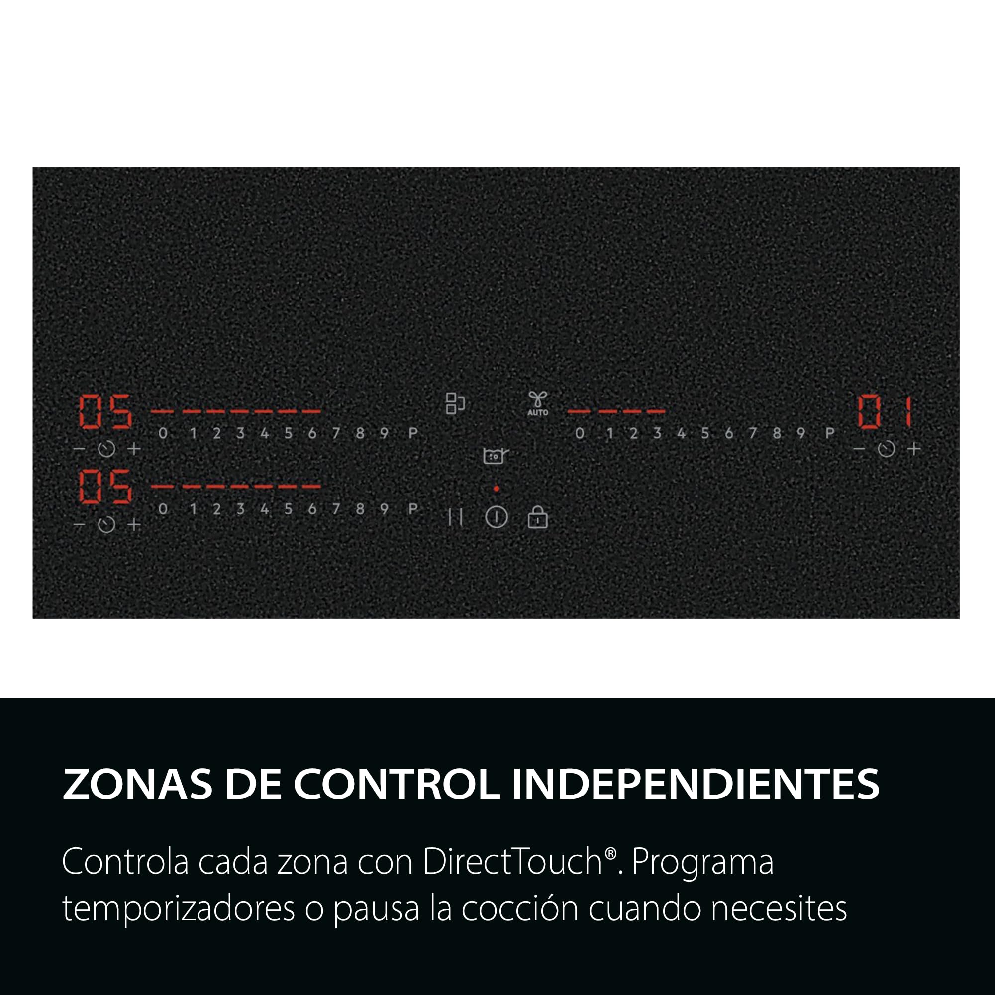 AEG TI63IQ10IZ Placa de Inducción 60 cm, 3 Zonas, SaphirMatt Negro Mate