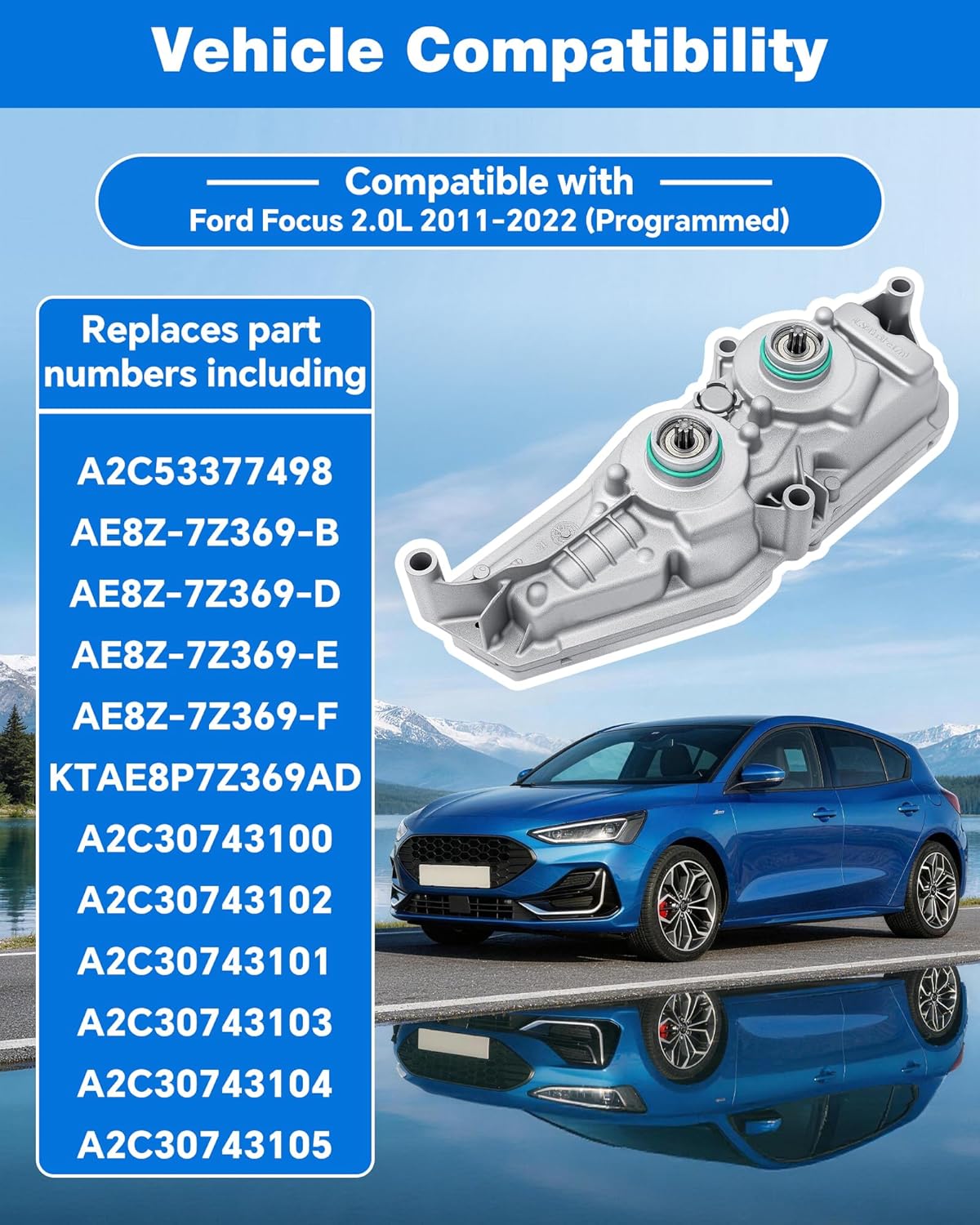 Programmed TCM TCU Transmission Control Module Unit for Ford Focus 2011-2022, Replace# A2C53377498 AE8Z-7Z369-F (Focus 2.0L) Transmission Module TCU