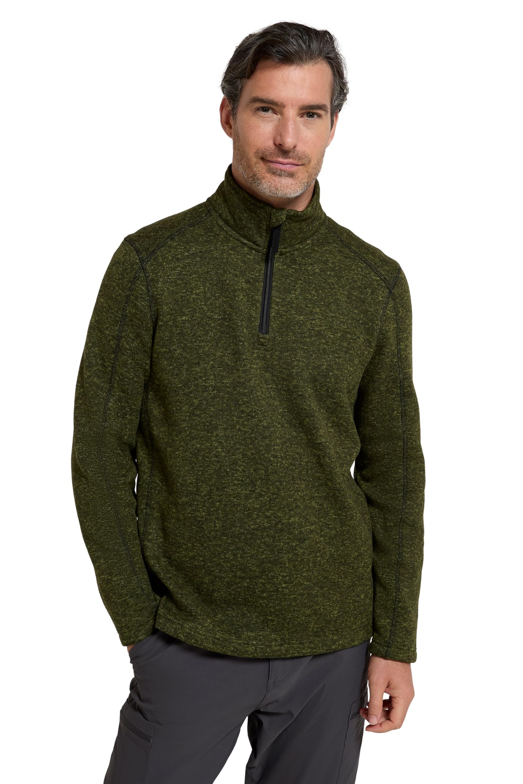 Idris II Mens Half-Zip Fleece - Green