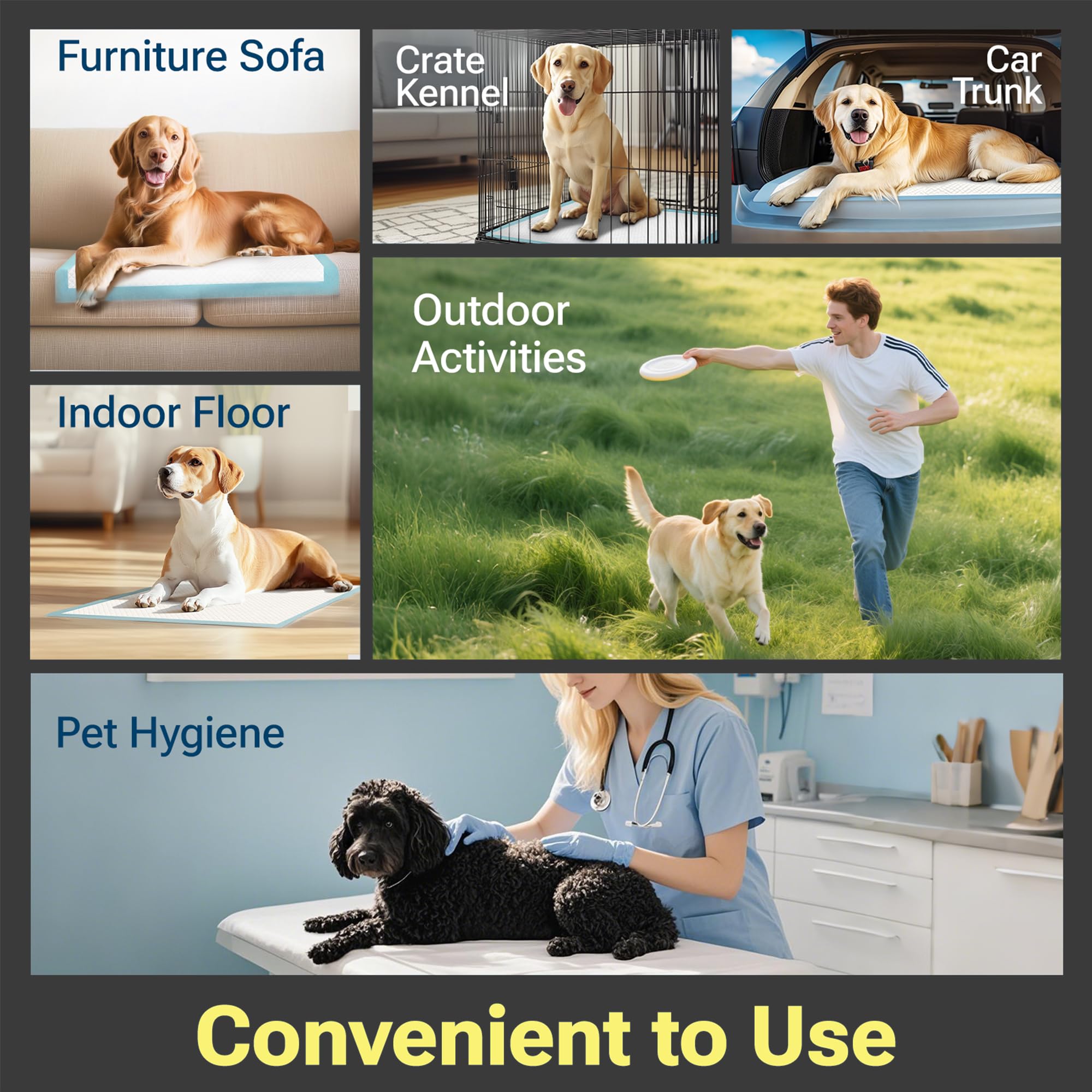 CLEAN SPACES Almohadillas de carbón para cachorros, extra grandes, desechables, para orinar, para perros, almohadillas de entrenamiento para orinar, almohadillas con carbón activado para eliminar el
