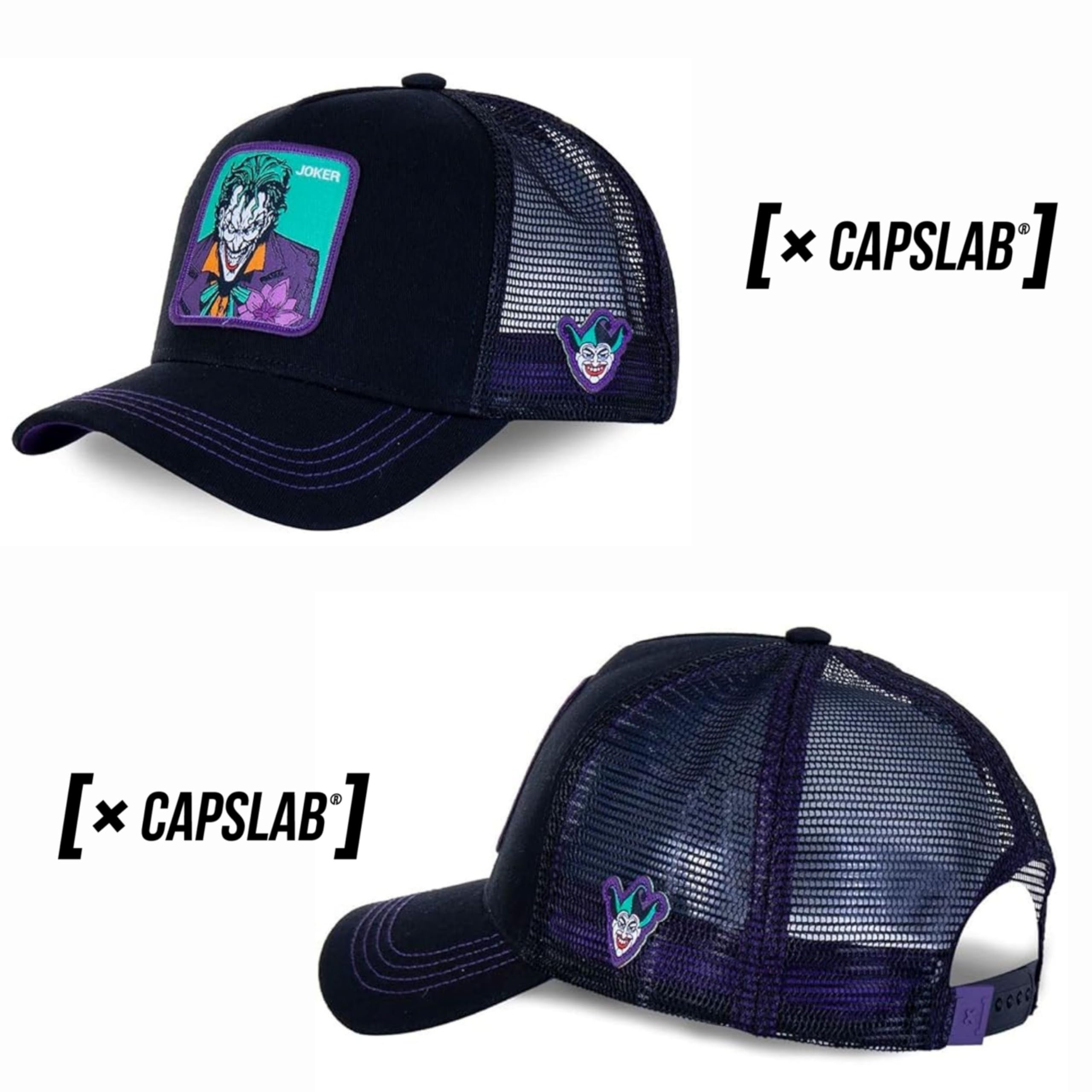 Capslab Joker DC Batman Black Purple Trucker Cap