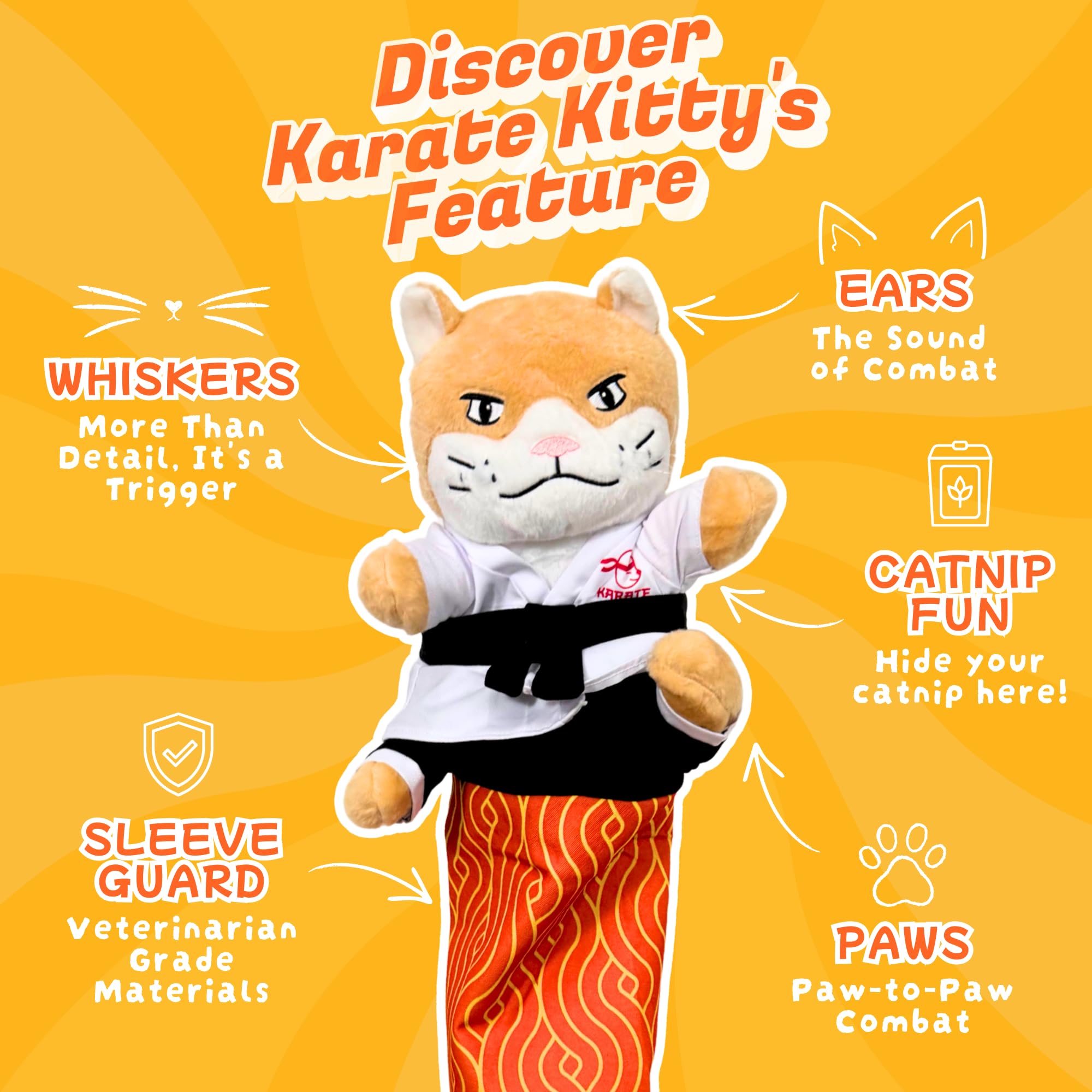 Marionnette De Karaté Kitty : Gant De Lutte Pour Chat Avec Manchon De Protection Pour Avant Bras Jouet De Lutte Pour Chat Et Chien Marionnette A Mordre A La Main Avec Rembourrage Resistant Jouet