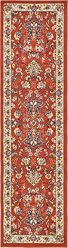 Miniatura 1 de Unique Loom Kashan Collection - Alfombra tradicional con diseño floral, color negro