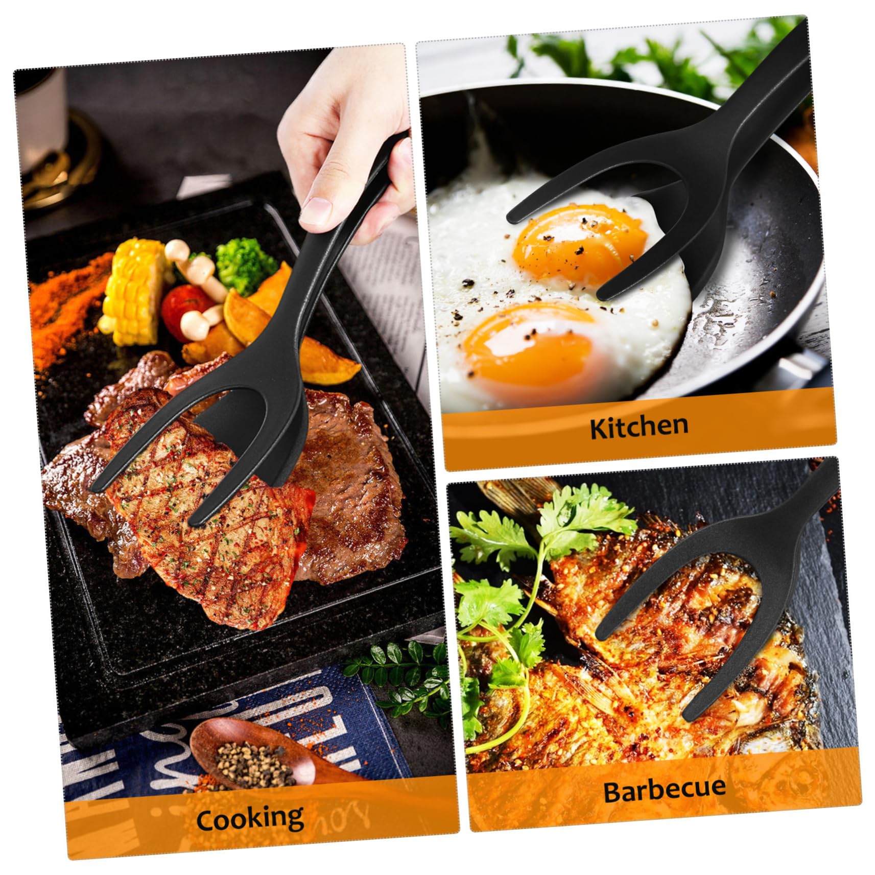 TOPBATHY 2 Sätze Eierspatel Aus Silikon Der Koch Chefkoch Fischwender Die Köchin Geröstete Grillen Pfannkuchen Kochspatel Pfannenwender Küchenzange Steakklemme Toast Spachtel Pp 3 Stück * 2