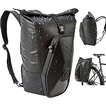 30L Bike Pannier Backpack 100% Waterproof Panniers Bike Bag Large Capacity Bicycle Rear Rack Seat Luggage Storage Trunk Bag for Road Mountain Cycling Traveling Commuting, with Shoulder Straps