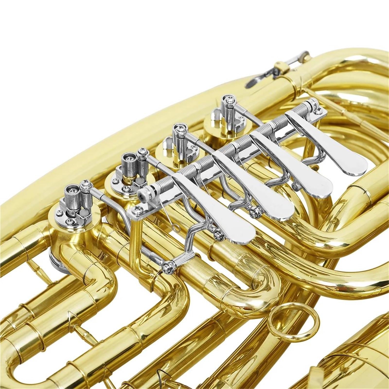 Eufonium Mosiądzu Obrotowy Eufonium 3 Klawiszowy Pionowy Muzyczny Instrument Dęty Blaszany Róg Barytonowy Aldult Profesjonalne Wykonanie(Type1)