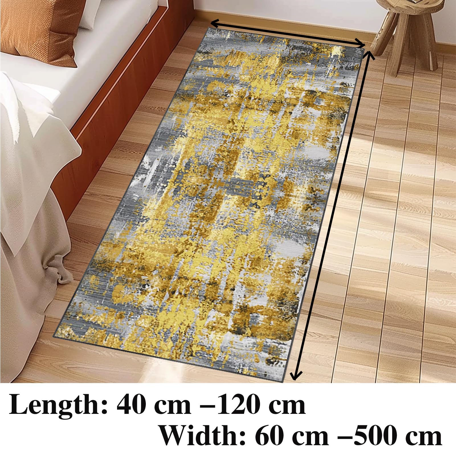 Produktbild von Teppich Läufer Flur Küche Rutschfest Küchenteppich 50 X 250 Cm Waschbar Küchenläufer Flurteppich Fußmatte Flur Runner Teppiche Korridor Teppich Eingangsteppich Lang Teppichläufer Für Entryway Küche