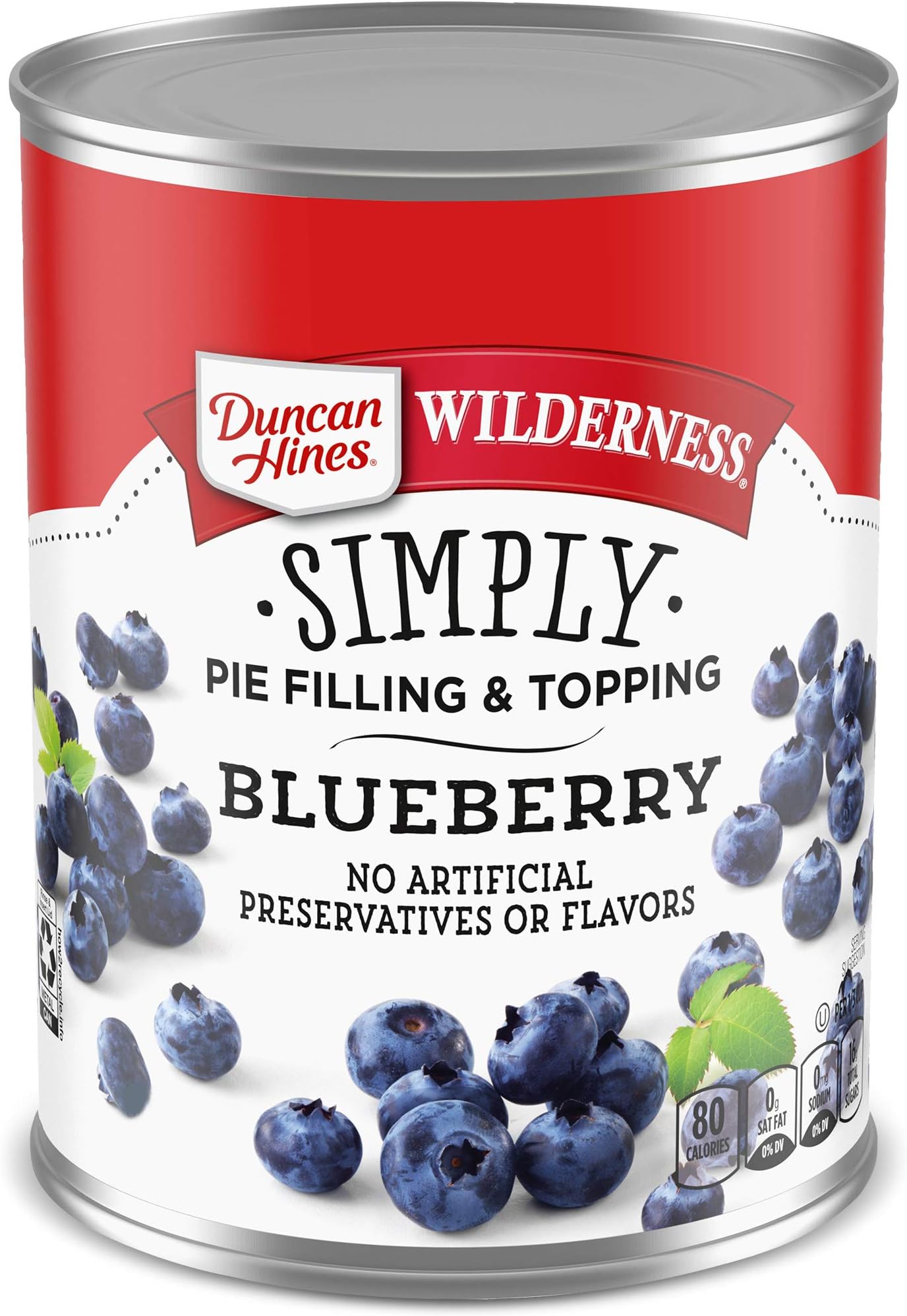 Wilderness Blueberry Pie Filling and Topping, 21 oz. (Pack of 8)