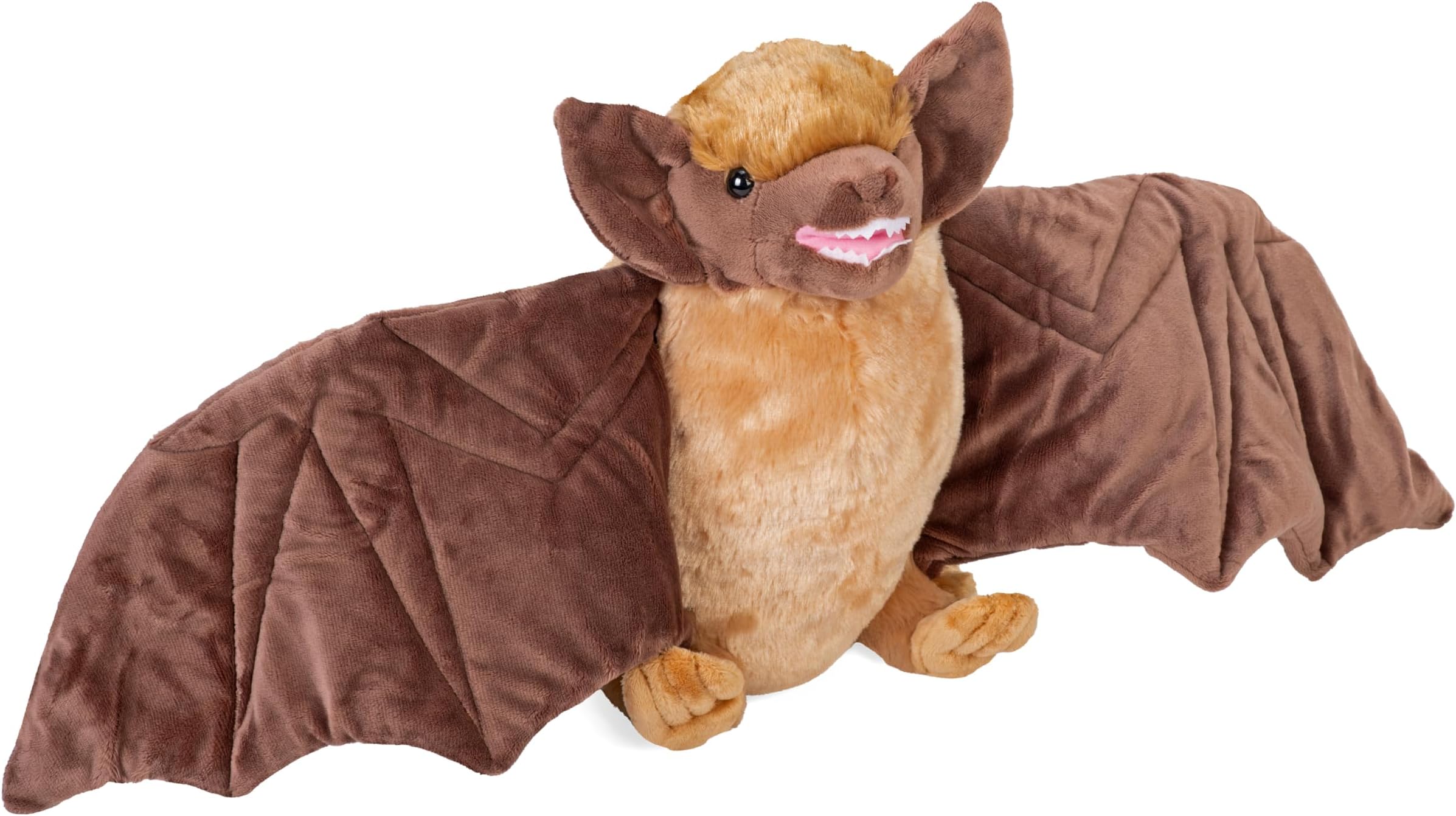 Wild Republic Brown Bat Plush Soft Toy, Cuddlekins Cuddly Toys, Gifts for Kids 30 cm