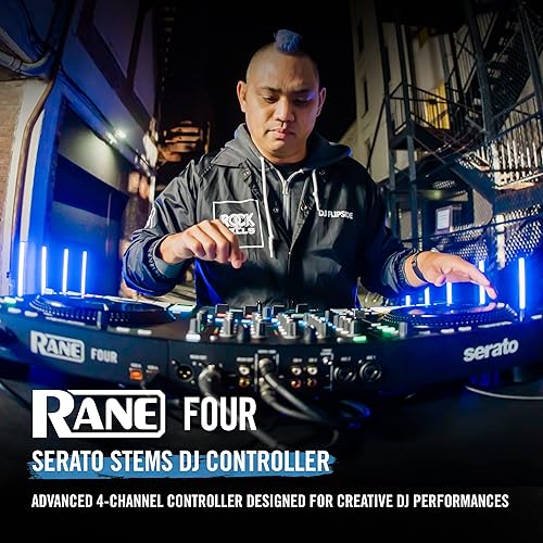 Miniatura 8 de RANE Cuatro controladores avanzados de 4 canales con ruedas de 8.5 pulgadas con pantallas, mezclador con FX interno, Serato DJ Pro y Pitch 'n Time