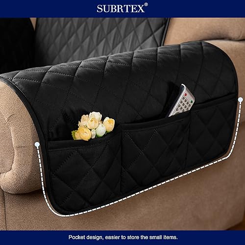 Miniatura 5 de SUBRTEX Sofa Slipcover Reversible Sofa Cover Couch Cover Quilted Slipcover Furniture Protector with Elastic Straps Covers for Living Room Washable