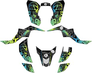 Graphics Kit for Suzuki LT50 LTZ50 (2007+) Revolt Series Lime 9 Mil - Easy Go - ATV UTV Custom Racing Graphics Stickers Decals Kit, no-Plastics