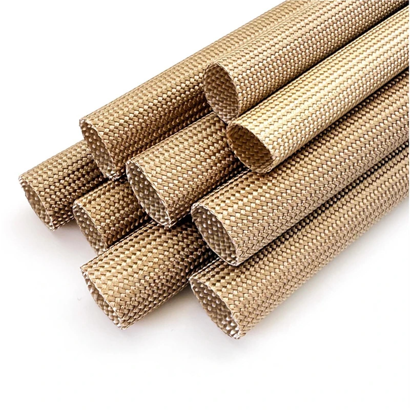 Tyfghdxf 5Mm Rubber Tubing 1Pcs 1Mm/2/3/4/5-30Mm Braided Fiberglass Sleeve 800Deg.c High Temperature Cable Sleeving Heat Shield Chemical Glass Fiber Tube Hose(,3M)