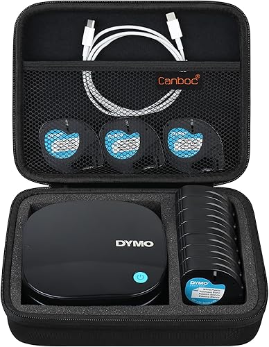 Canboc Estuche rígido de transporte para DYMO LetraTag 200B Bluetooth etiquetadora, bolsa compacta para impresora de etiquetas inalámbrica Bluetooth