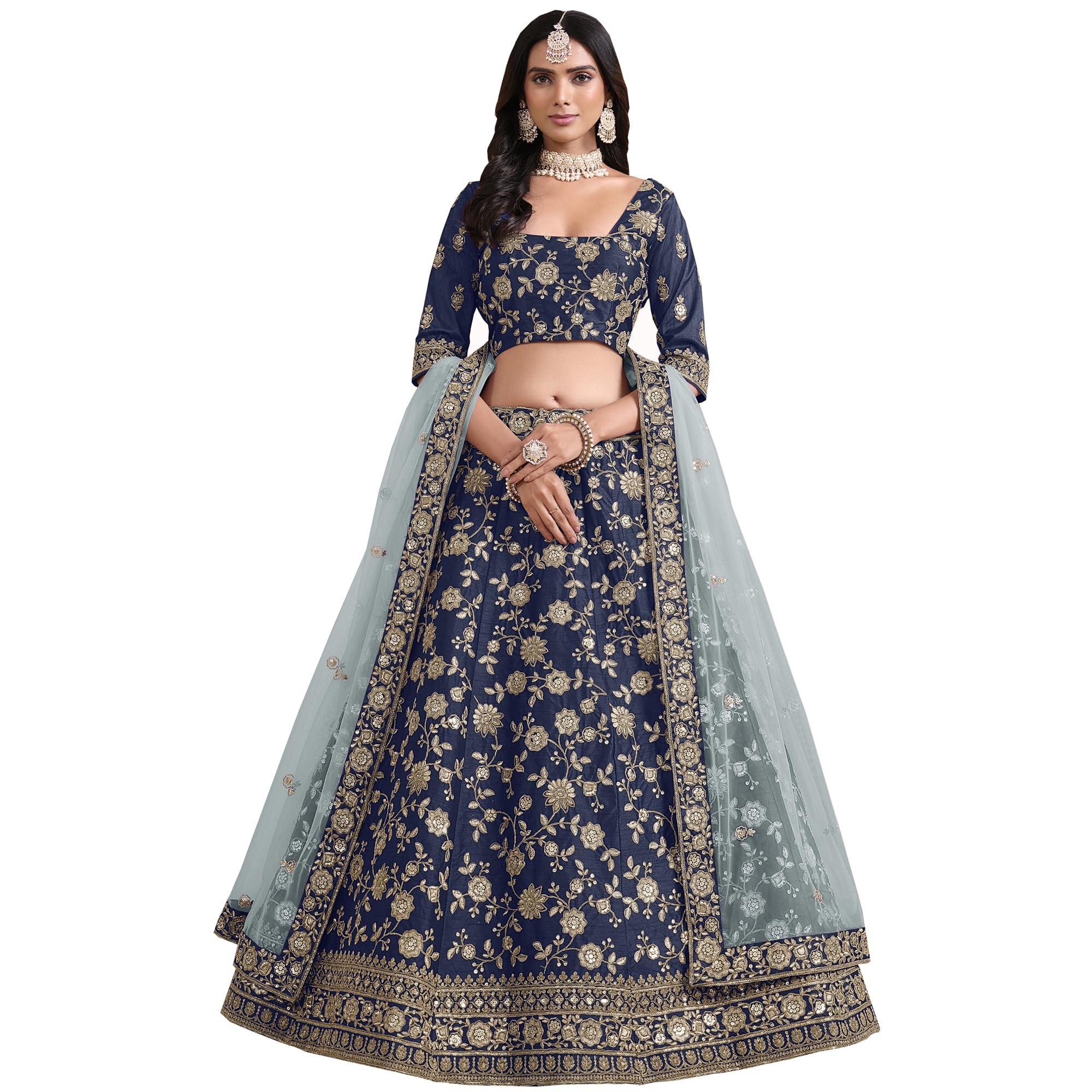 Indischer pakistanischer Designer Lehengha Choli Ready to Wear Sangeet Function Wear Heavy Choli, Schwarz, ( 6 US Small ( Chest-38 Waist-34 Hips 40 )