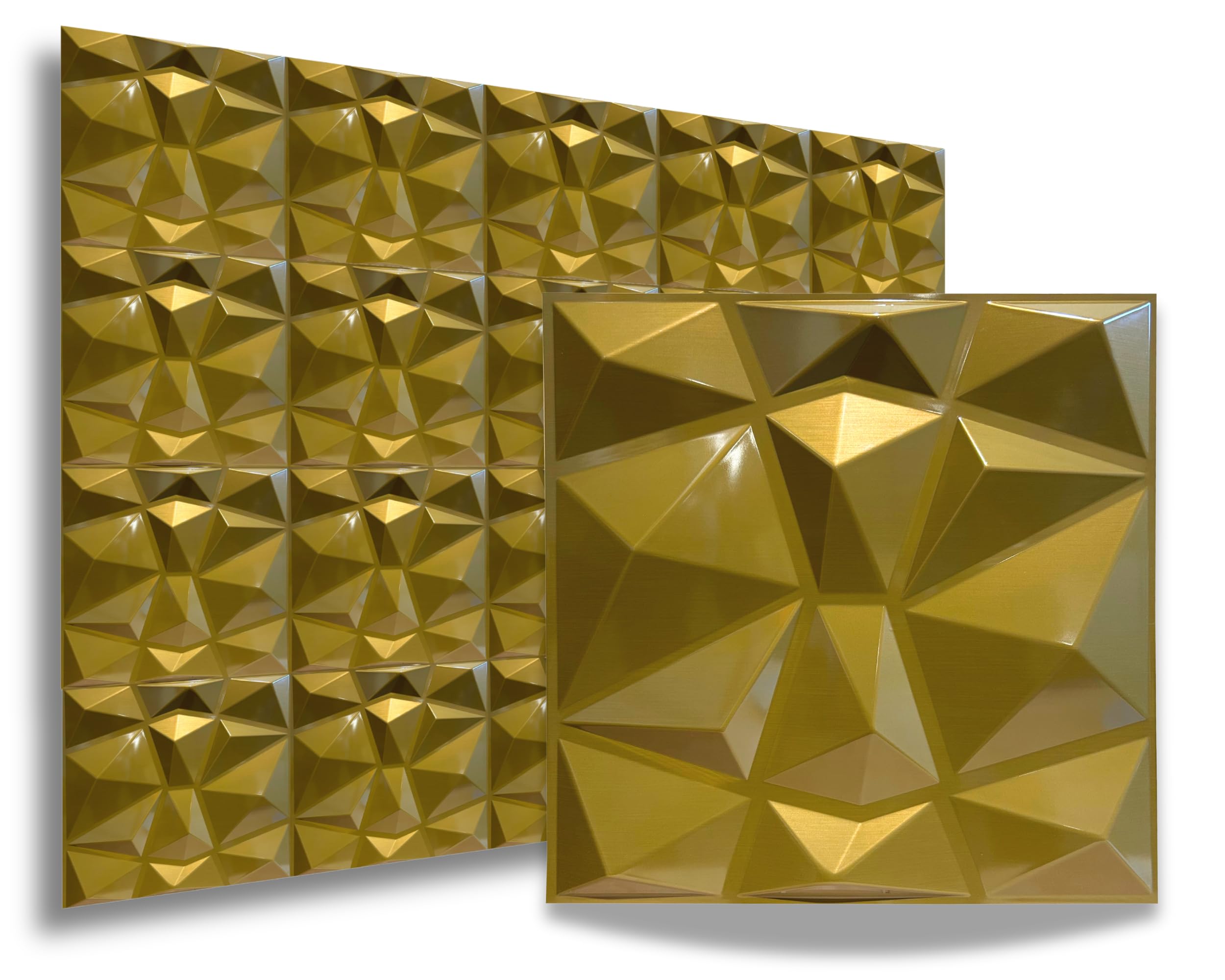 Paneles 3D plástico PVC 5m²-20PCS Paneles de pared Sala de juego Techo de pared Óptica 3D Diamante 3D PVC — view 39