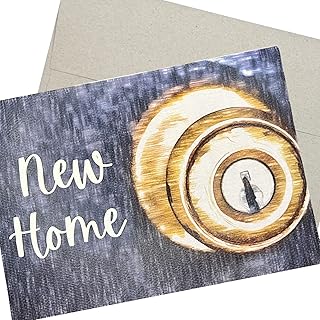 New Home Card, Housewarming (5X7 Inch, 1 Textured Card, Classy Message Inside) New House or a Condo, Townhouse or Appartment House Warming - 24