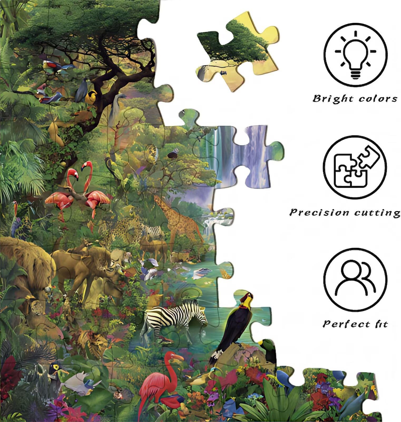 Puzzle 4000 Teile, Holzpuzzle Erwachsene Tier Landschaft-3 Impossible Klassische Jigsaw Puzzles 141.5 x 87.5 cm, Familien Spiel, Puzzle Stressabbau Denkspiel, Home Dekor w0-151