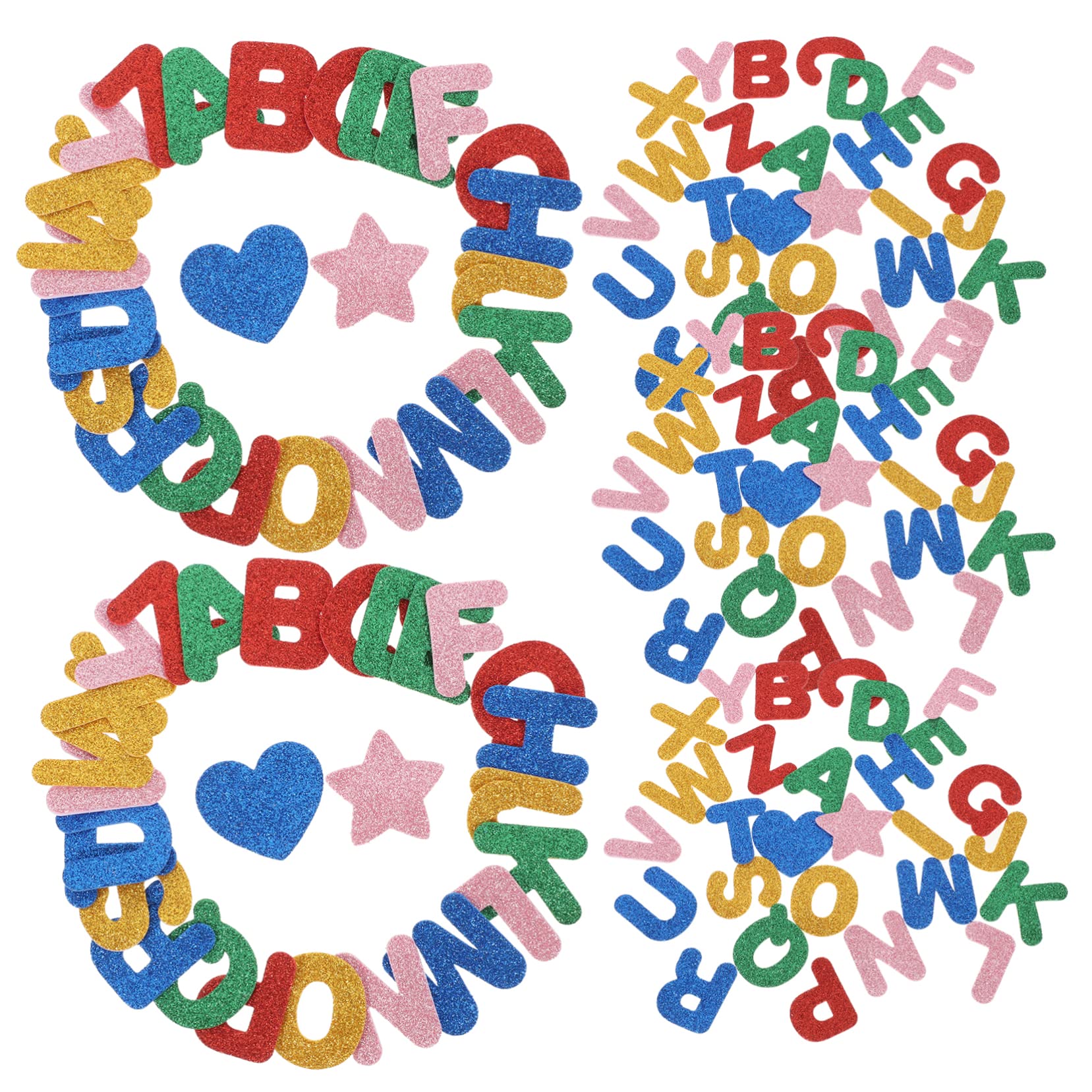 NUOBESTY 5 Pezzi Adesivi Con Dell'Alfabeto Glitter Grandi Etichette Adesivi Per Album Per Per Decorativi Con Inglesi Eva