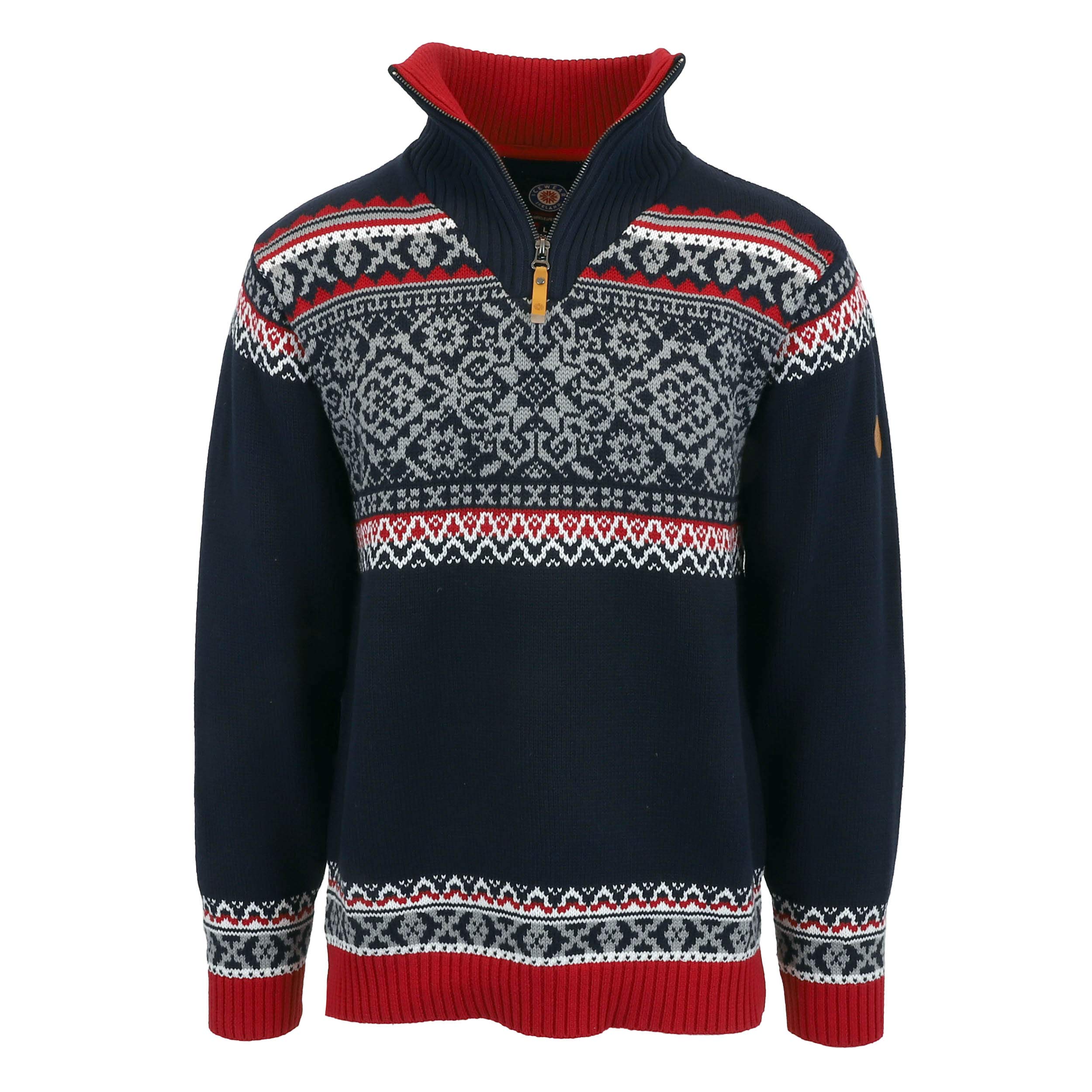 Icewear Unisex Navy Oslo Norwegian Cotton Jumper – Nordic Style Winter Sweater