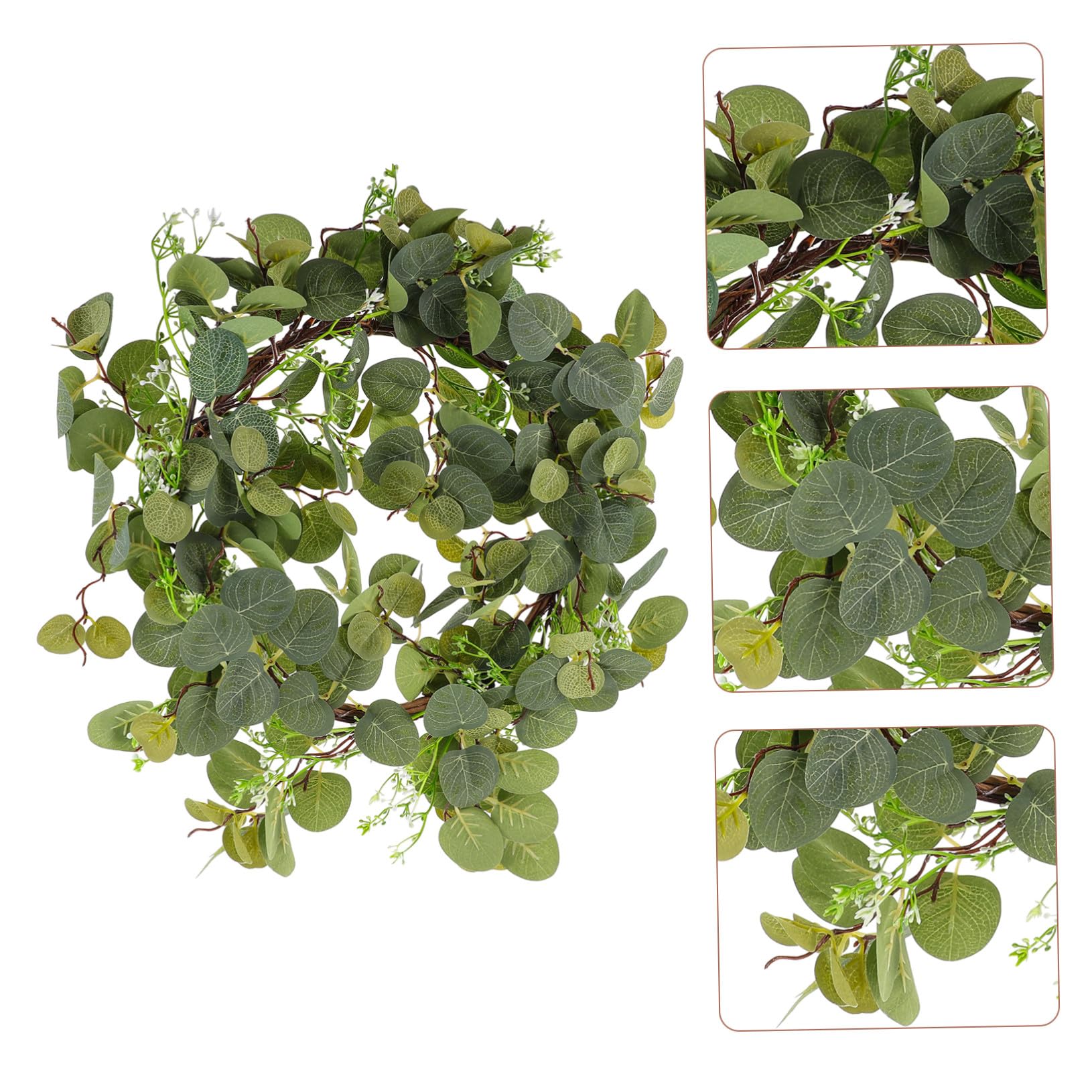 Eucalipto Adorno para Puerta Guirnalda Decorativa para Boda Decoración para Ventana De Sala De Estar Guirnalda De Plantas Artificiales para Primavera