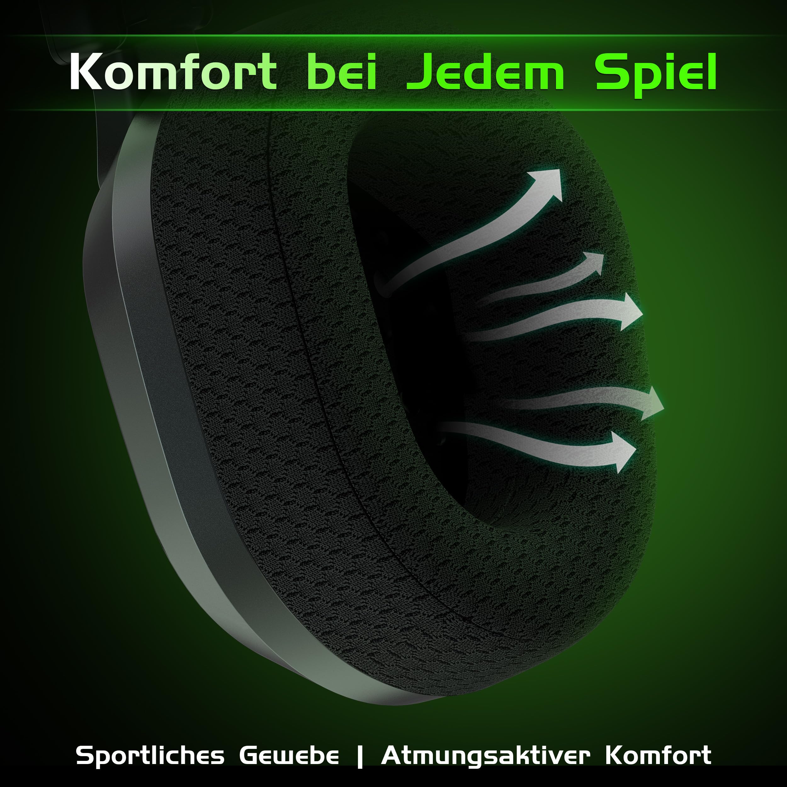 Gvyugke Wireless Gaming Headset für Xbox Series X|S/One, PS5, PS4, PC, Switch, Mac, 2.4GHz & Bluetooth 5.4 Kabelloses & 3.5 mm Kopfhörer mit Noise-Cancelling Mikrofon, Flip-to-Mute Funktion