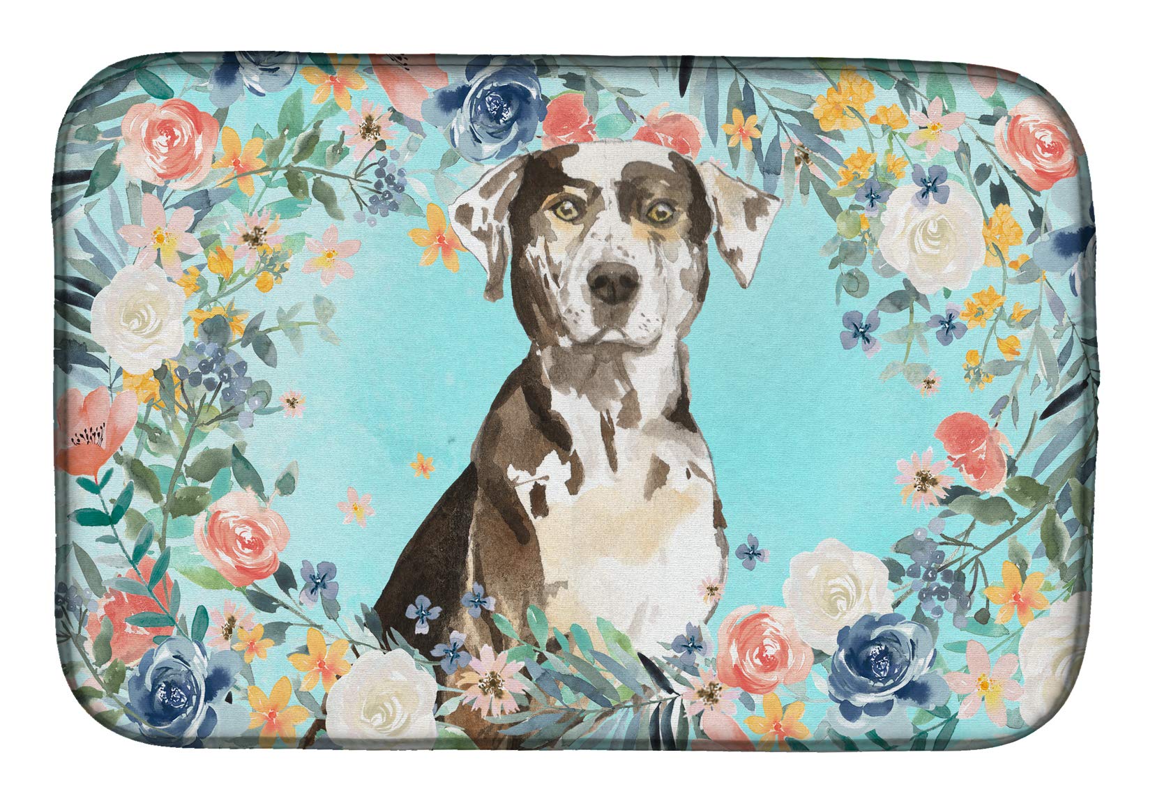 Tapete de secado multicolor Caroline's Treasures con fieltro absorbente de Catahoula