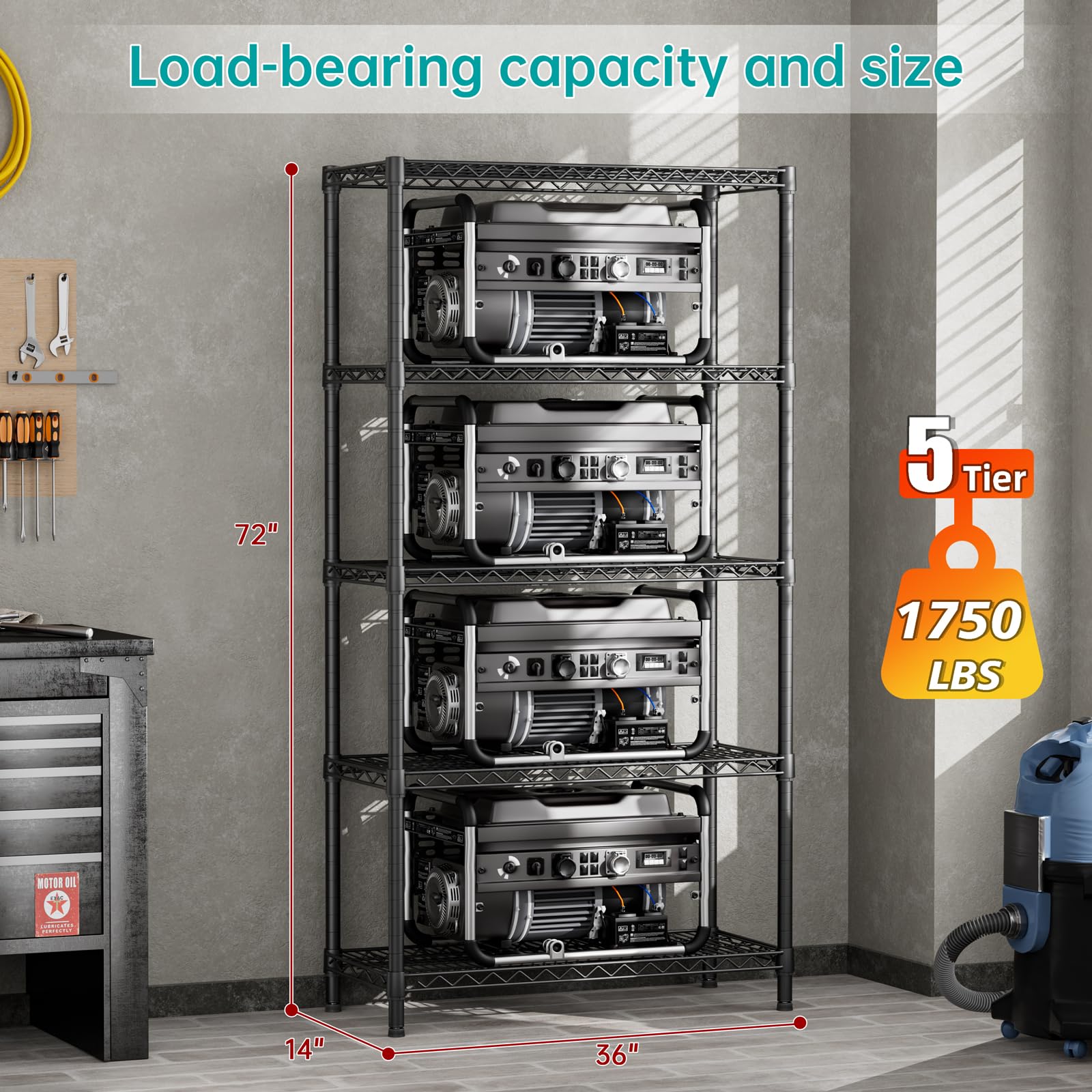 SINGAYE Drahtregal: Verstellbare Metalleinheit für Waschküche, Badezimmer, Küche, Zuhause, Garage, Lagerung, Speisekammer, Regal