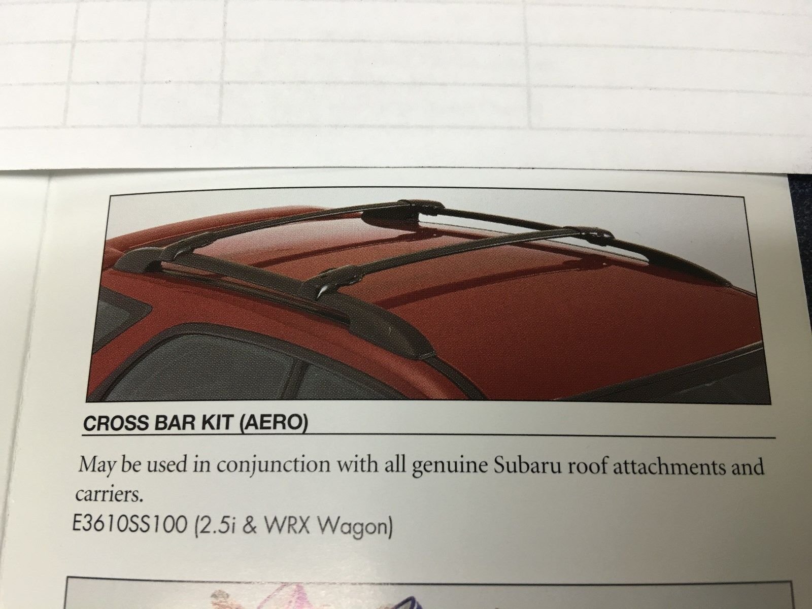 20002007 Subaru Impreza Door Wagon Roof Rack Cross Bar Kit Genuine OEM