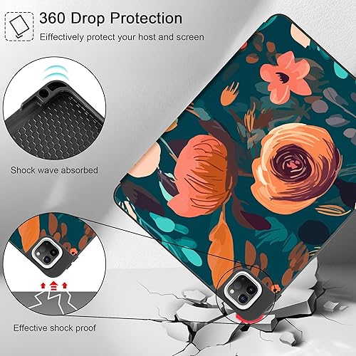 Miniatura 7 de May Chen Funda para iPad Pro de 11 pulgadas (43 generación) 20222021, funda trasera de TPU suave y flexible con soporte para lápices, también
