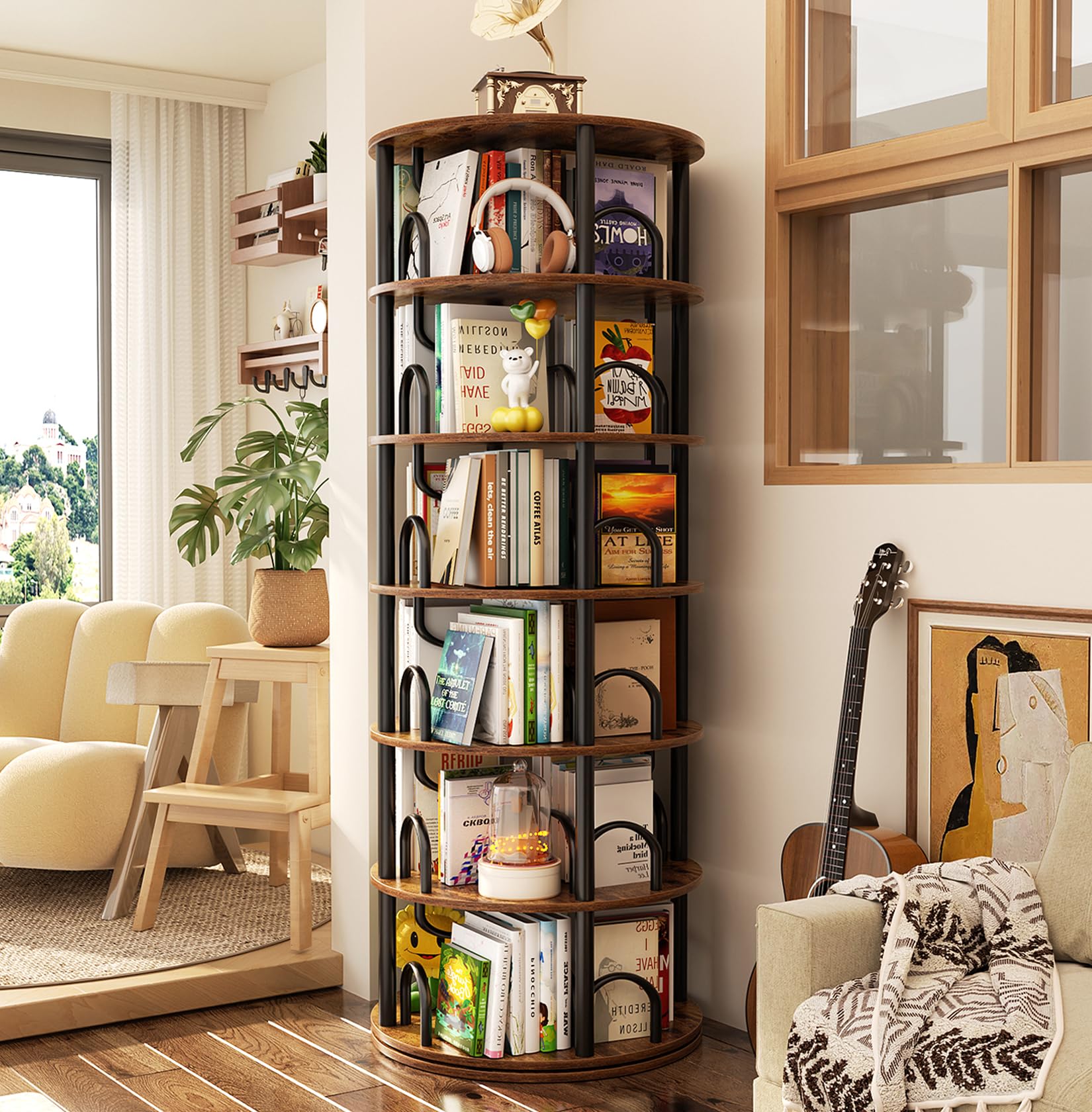 Aheaplus Rotating Bookshelf