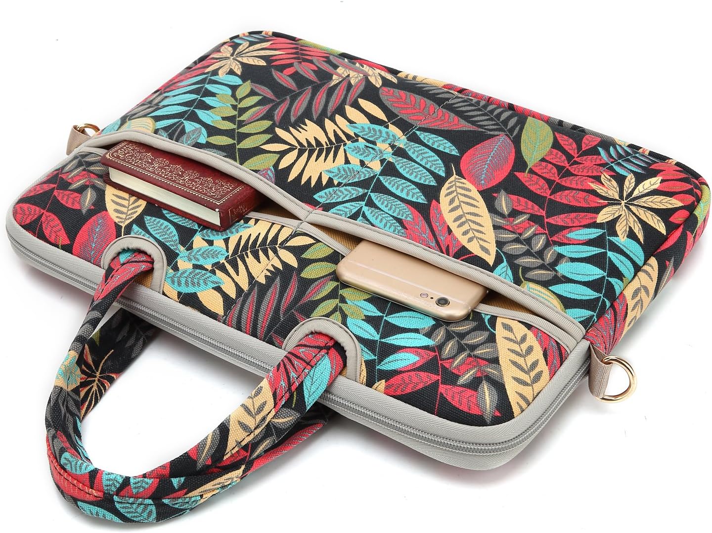 KAYOND Forest series Black Patten water-resistant Laptop Shoulder Messenger Bag Case Sleeve for 14 Inch 14.1 Inch Laptop : Electronics