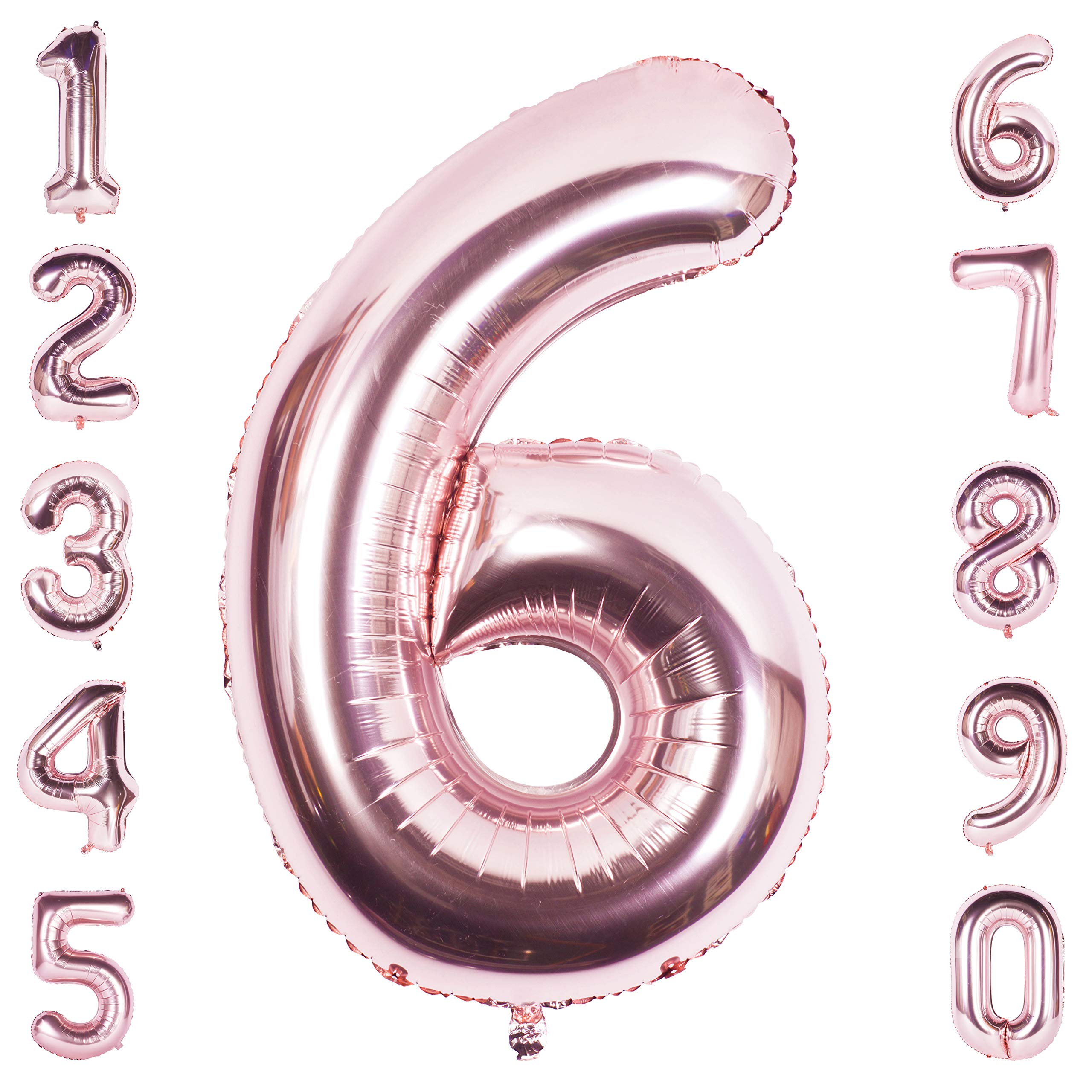 Red 0 balloon 40 Inch Giant Helium Foil Number 0 to 9 Red Balloon Birthday Wedding Party Digital Decorations (Number 0) — view 313